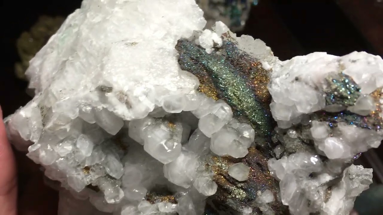 Cerussite and Rainbow Pyrite (with Molybdenum)