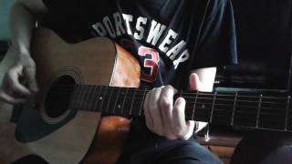 Video thumbnail of "Acoustic guitar riff (Open C tuning)"