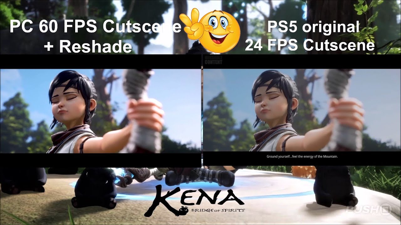 Kena Pc vs Ps5  cutscene comparaison !