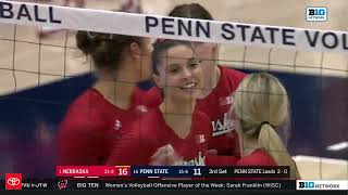 Nebraska Completes Thrilling Reverse Sweep at No. 16 Penn State | Nebraska Volleyball Highlights
