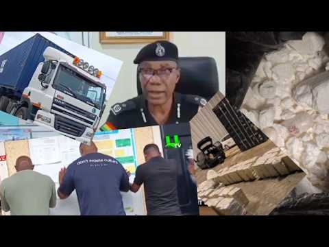Another Warehouse in Tema busted with Cocaine hidden in Gari & Cassava   Ghana Police Reveals