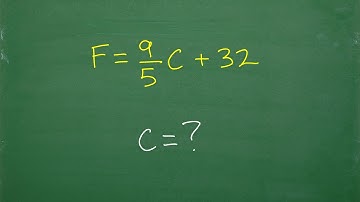 F=9/5(C) + 32 solve for C, Working with Formulas and Algebra