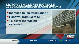 Facility fee for renewing motor vehicle registrations to increase