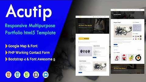 Acutip - Responsive Multipurpose Portfolio HTML5 Template | Themeforest Website Templates and Themes