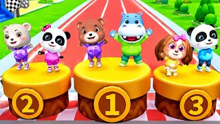 🏆 Animal Racing Championship 🐼🦛 | Fun Kids Game Adventure | BabyBus Gameplay screenshot 5