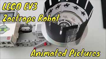 "LEGO EV3 ZOETROPE ROBOT!!  MOVING ANIMATED PICTURES!"