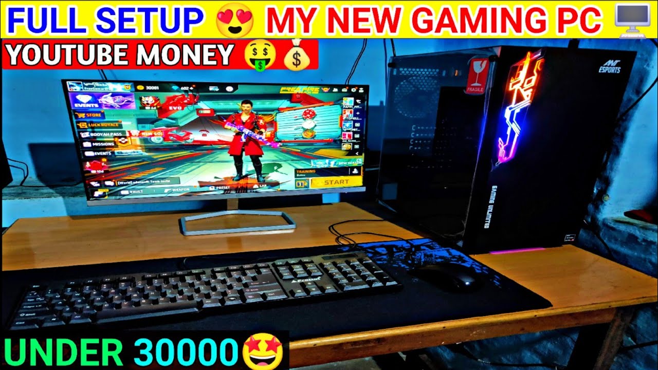 My New Gaming 🖥️ Pc Full Setup | My New Gaming Setup For Free Fire ...