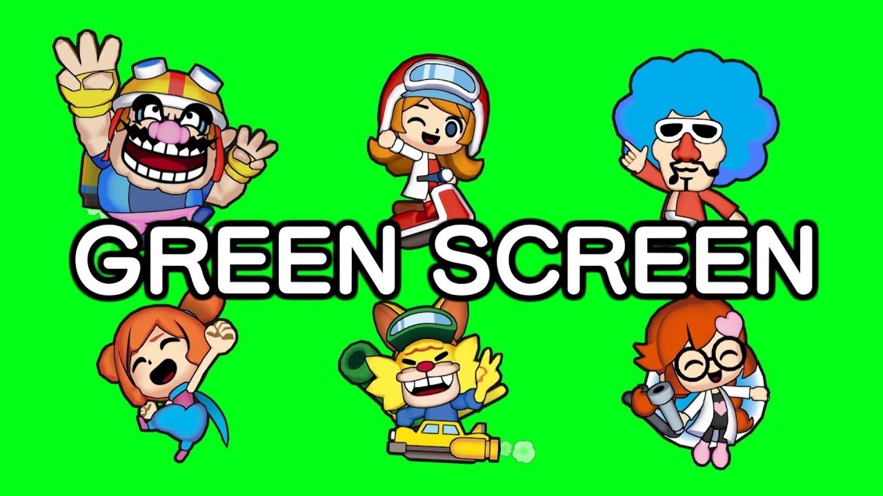 All Characters Green Screen - WarioWare Get It Together!