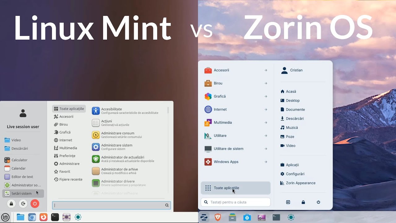 Zorin OS vs Linux Mint care e mai rapid și care e mai frumos