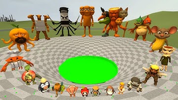 DESTROY ALL 3D ITALIAN BRAINROT MEME FAMILY TUNG TUNG SAHUR SPARTAN KICK in TOXIC FUNNEL Garry