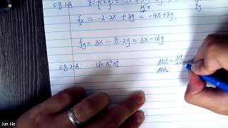 4-2.B. Calculations of 1st order partial derivatives