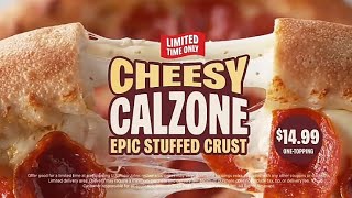 Celebrity Papa Johns Cheesy Calzone Epic Stuffed Crust Pizza 2024 Commercial Net Worth