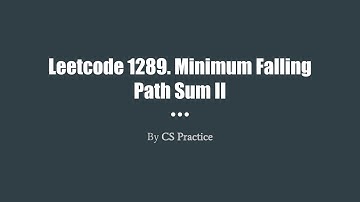 Leetcode 1289: Minimum Falling Path Sum II