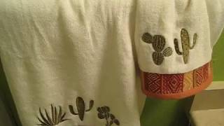 Cactus Bathroom Towels - Not Too Shabby