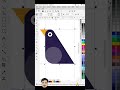 Simple Bird Design in #CorelDraw | Easy Vector Art Tutorial #shorts