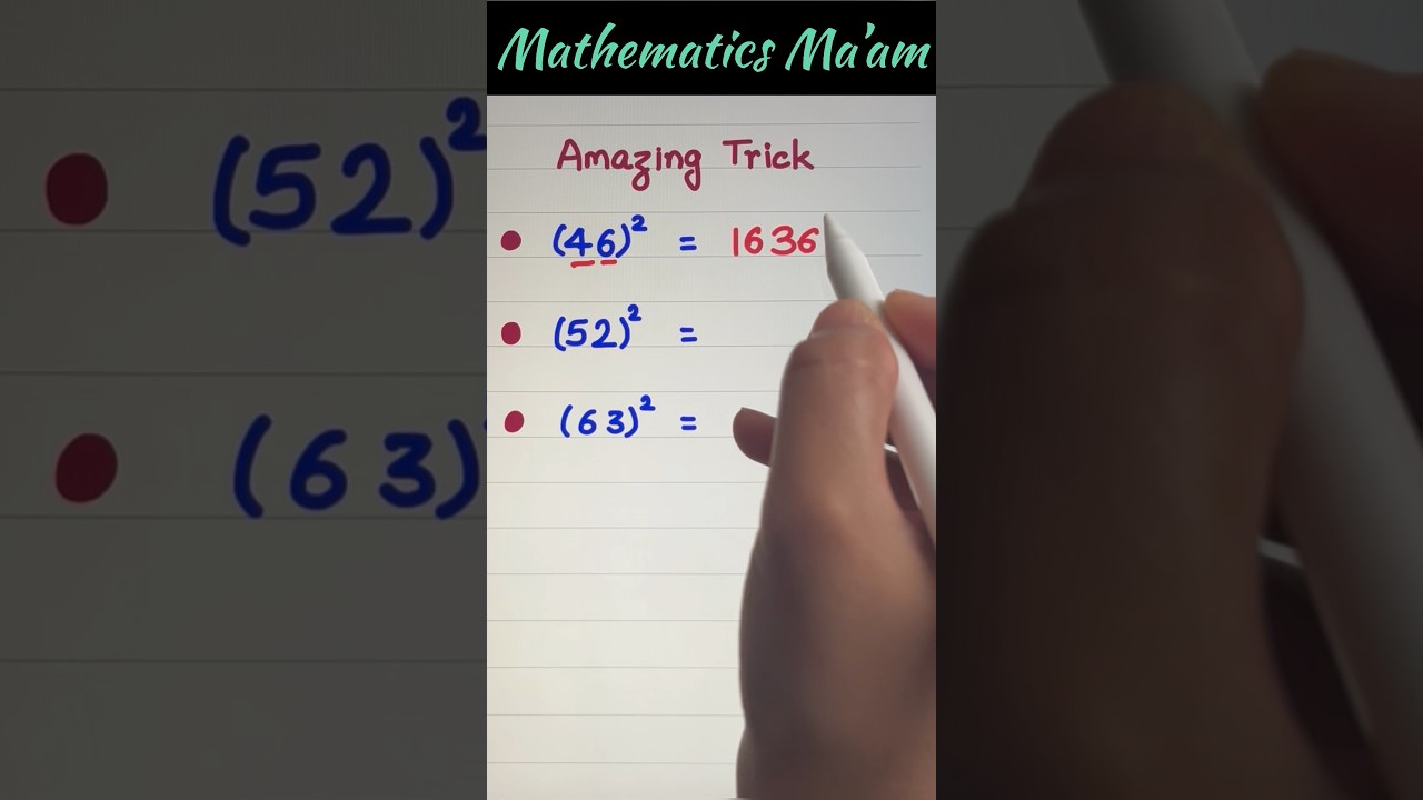 Amazing Math tricks 😍 #maths #shorts
