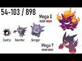National Pokédex 054 - 103 : Drawing Every Mega X/Y Pokémon Evolutions - WORLD RECORD