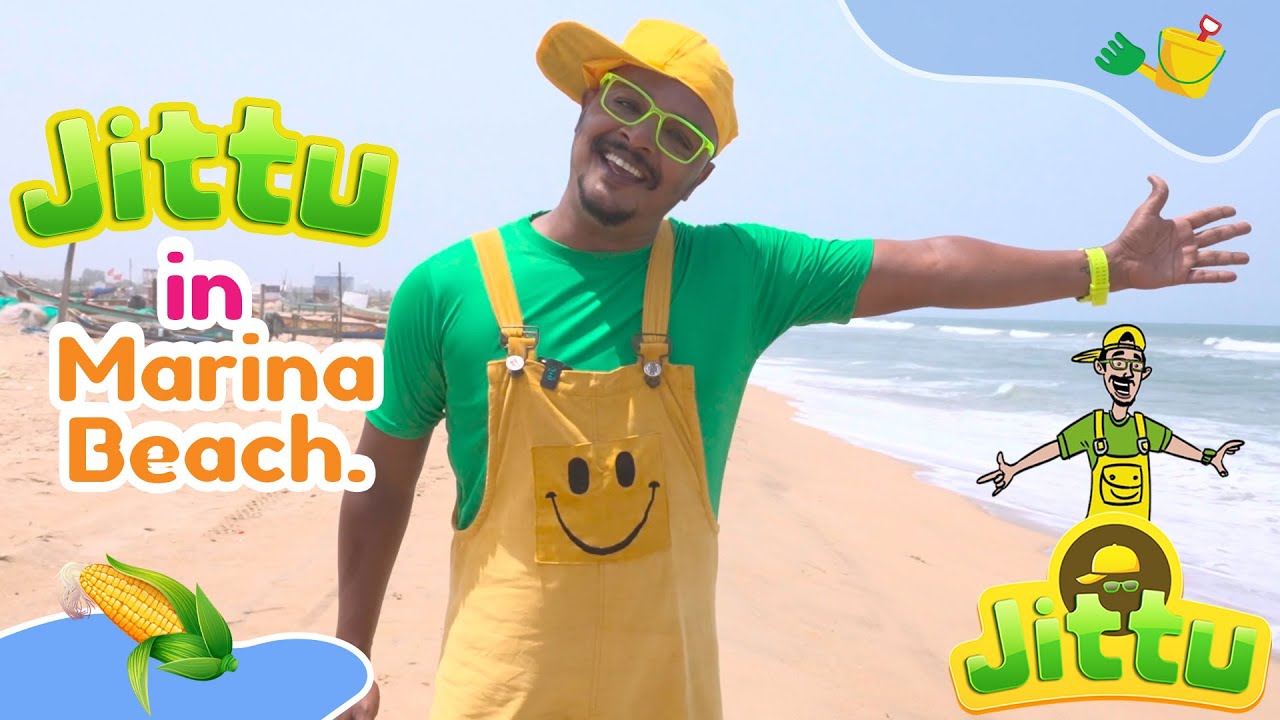 Explore Marina Beach with JITTU | Kids Learning | Tamil Edutainment | Beach | Sand Castle | Horse