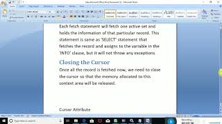 Cursors In Plsqlintroduction To Plsql Cursor.
