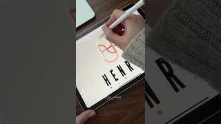 Create a Unique Name Logo in Procreate | Tattoo Ideas for HENRY #tattooideas #procreate #namelogo