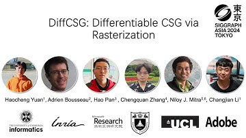 #SiggraphAsia_2024  DiffCSG: Differentiable CSG via Rasterization