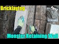 Bricklaying - Monster Retaining Wall - Days 3 &amp; 4 #bricklaying #vlog #building #retainingwall