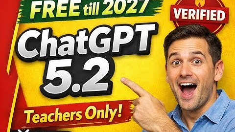 ChatGPT 5.2 Teacher Verified Account Free Until 2027 #chatgpt #chatgptfree #youtube