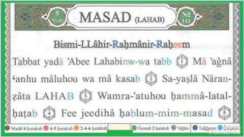 111:SURAH MASAD (TRANSLITERATION) RECITED BY ASMA HUDA