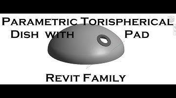 Revitasium | Parametric Torispherical Dish with Reinforced Pad Revit Family