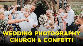 Wedding Photography BTS  Church Wedding & Confetti Throw