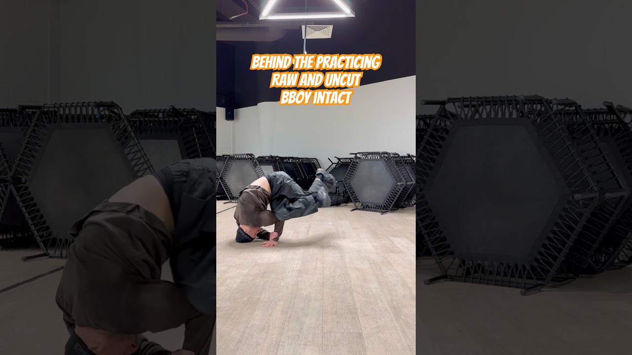 Raw practicing process with bboy Intact