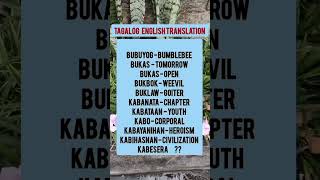 Filipino English translation #education #educational #vocabulary #filipinolearning