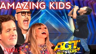 GOLDEN BUZZER:This little boy Made the jury cry sing a song what's up America's Got talent 2024