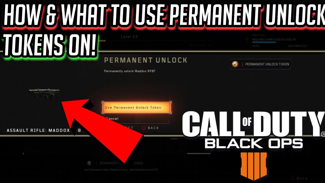 HOW TO USE YOUR PERMANENT UNLOCK TOKEN & WHAT TO USE YOUR TOKEN ON IN Black ops 4 Multiplayer