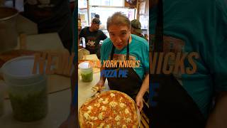 Luigi’s Pizza is making a pizza pie in honor of the New York Knicks 🍕#pizza #brooklyn #nyknicks
