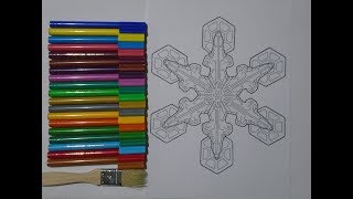 Snowflake Coloring for kids