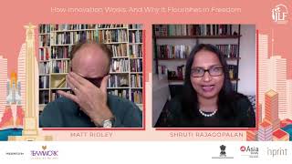 JLF Houston 2020 | How Innovation Works: Matt Ridley in conversation with Shruti Rajagopalan
