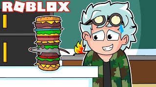 ¡APRENDE A NO HACER HAMBURGUESAS CON KRAO! Roblox screenshot 5