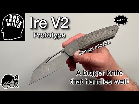 The One Track Mind Ire V2 knife… a very cool prototype with expected Jan/Feb Pre-orders