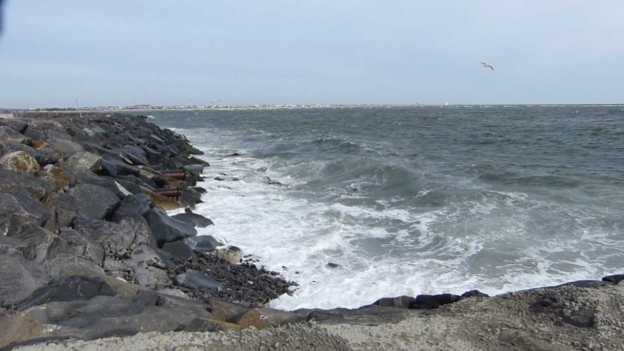 Heavy Wind And Surf 8th Street Jetty Avalon New Jersey YouTube
