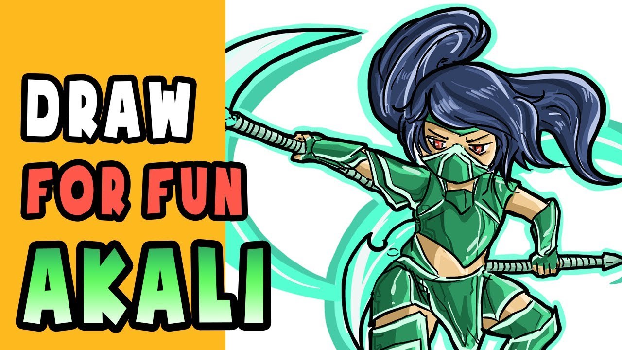 How to draw AKALI! Draw for fun Ep 3 YouTube