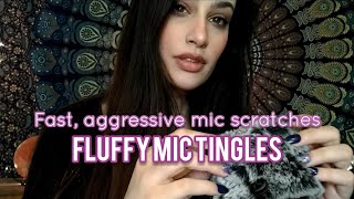 ASMR | Fast & Aggressive Fluffy Mic Scratching (Bug Searching 🪲)