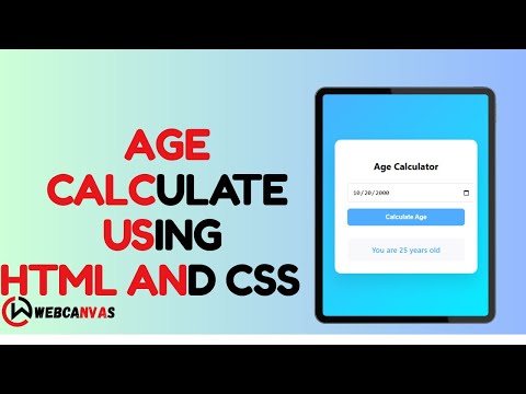 Age Calculator App | HTML CSS JS | Webcanvas