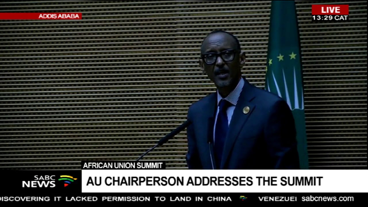 Au Chair Paul Kagame Addresses The Au Summit Youtube