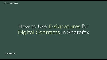 How to Use E signatures for Digital Rental Contracts in Sharefox