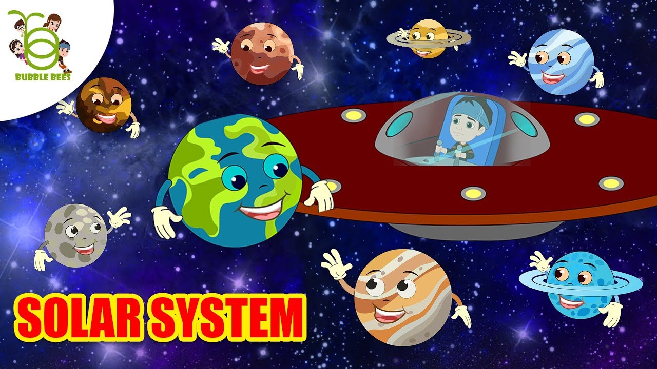 Learn Planets of Solar System - Moons, Red Planet Kids - Learning Videos for Toddlers. - YouTube