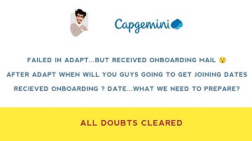 All doubts cleared Regarding Capgemini Adapt Latest queries||Latest Onboarding Doubts Cleared||