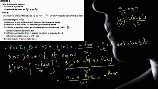 Fonction Logarithme népérien exercice corrigé Bac économie et Bac science