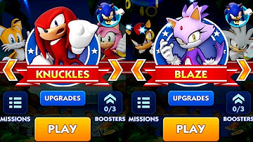 Sonic Dash KNUCKLES VS BLAZE Android iPad iOS Gameplay HD