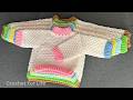 Easy Crochet sweater/Crochet baby sweater/Easy crochet baby Cardigan / Crochet for life Cardigan1924